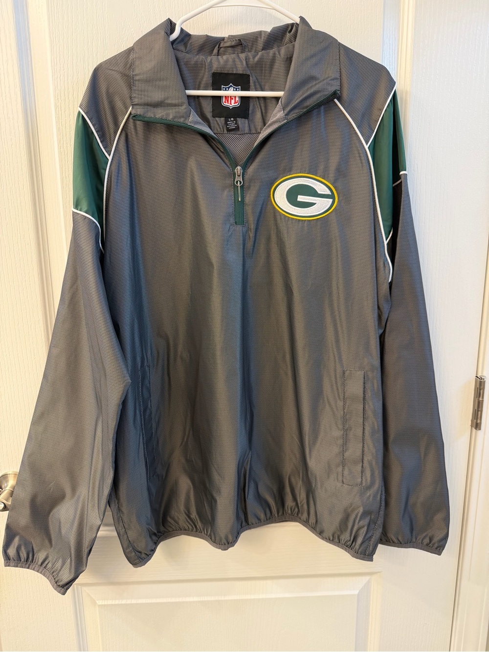 Green Bay Packers Gray Pullover Jacket - NFL